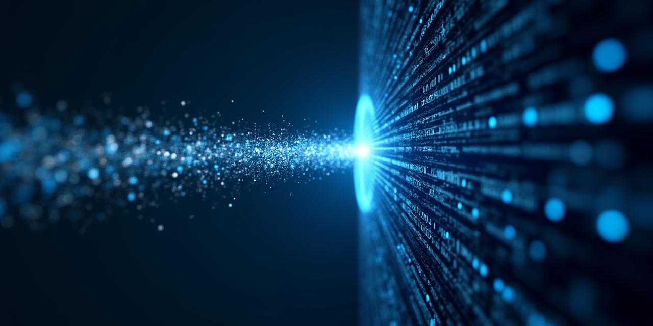 A visual representation of data points being meticulously organized through a digital lens